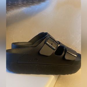 Birkenstock Papilio Black Arizona chunky  Platform Sandals size 38